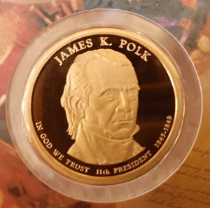 2009-S Presidential Dollar Deep Cameo Proof Coin James Polk - Picture 1 of 2