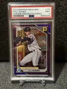 2024 Bowman Megabox Paul Skenes-Chrome Prospects /Purple Refractor #/250 PSA-9 - Picture 1 of 6