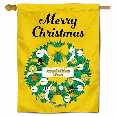 Appalachian State University Happy Holidays Christmas Decorative House Flag Cover
