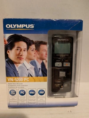 Olympus VN-5200PC (512 MB, 221.5 Hours) Handheld Digital Voice Recorder - Image 1 of 4