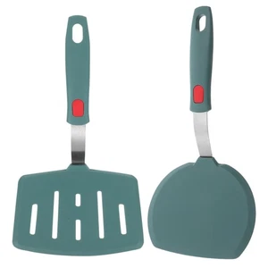 2pcs Silicone Spatula: Heat Resistance Flexible Fish Turner - Brownie Serving - Picture 1 of 12