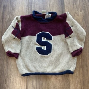 Vintage Sesame Street Knit Sweater 18M S Patched Pullover - Picture 1 of 7