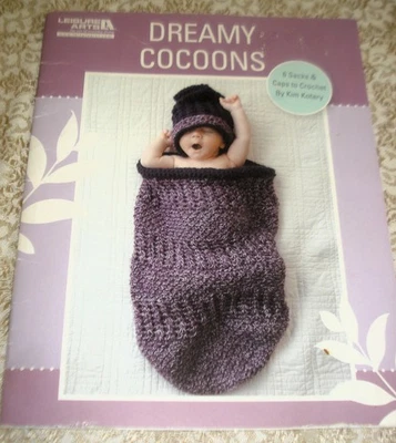 DREAMY COCOONS 6 Crochet Patterns for Baby Bunting and Caps and Bonnets - Image 1 of 4