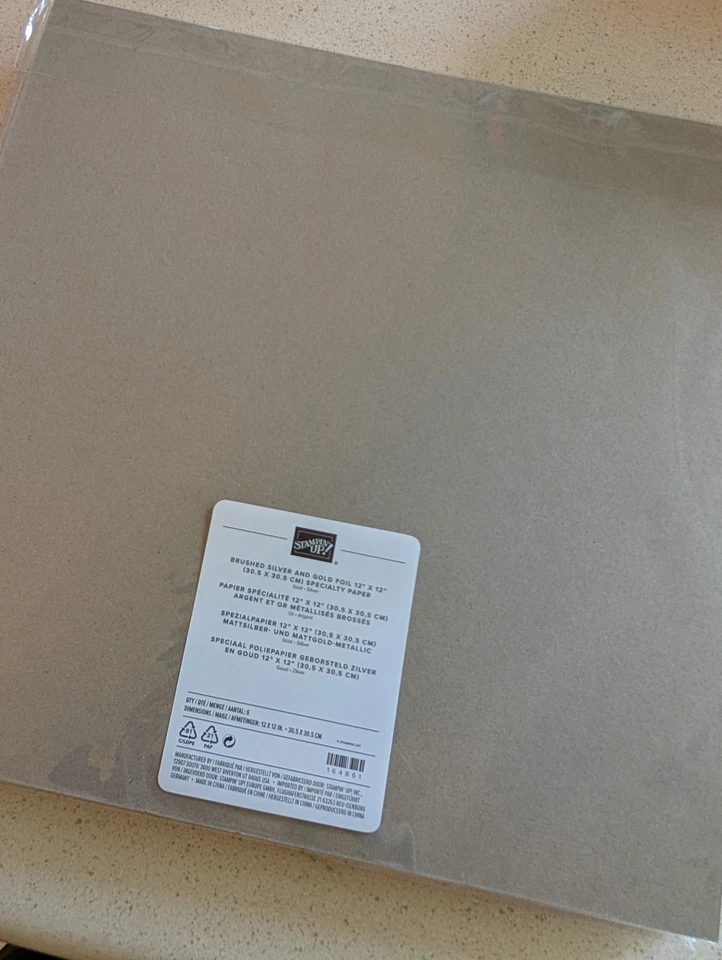 Estampación - Papel especial cepillado de plata y oro - Paquete completo Foto 1 de 1