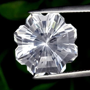 💎 IF Clean! 13.40ct 15x15mm Fancy Natural White Quartz - Brazil Gemstone - Picture 1 of 4