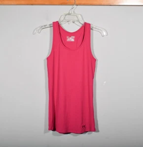 Camiseta sin mangas deportiva Under Armour Heat Gear rosa magenta acanalada ajustada talla M - Imagen 1 de 3