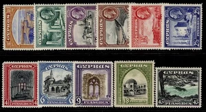 CYPRUS GVI SG133-143, 1934 complete set, LH MINT. Cat £200. - Picture 1 of 1