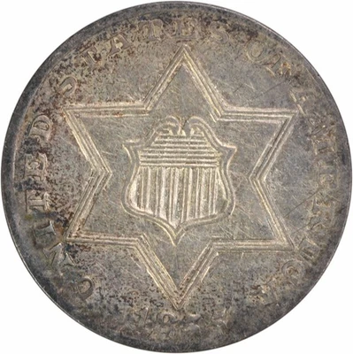 1855 Three Cent Silver AU Uncertified #127 - Image 1 of 2
