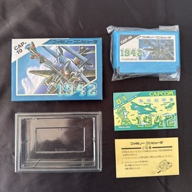 1942 Famicom Game Card Complete with Box & Manual Good Condition FC CAP-19
