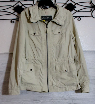 Chaqueta Eddie Bauer Travex para mujer talla M beige manga larga elegante Foto 1 de 4