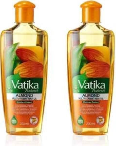 2 DABUR VATIKA Hair Oil Extracts of Almond, Sesame and Coconut 2 X 200ml - Picture 1 of 1