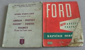 FORD ANGLIA * PREFECT * ESCORT * SQUIRE * THAMES spares list & service manual - Picture 1 of 3