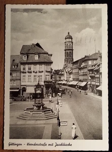 Göttingen - Weenderstraße mit Jacobikirche - Gänseliesel Brunnen - 1956 / Karte - Picture 1 of 1