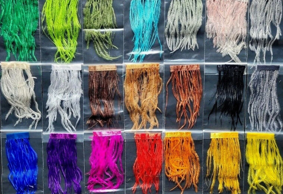 BIG HIT FLY CO OSTRICH HERL FEATHERS - 12-20 Barbules - 23 COLORS - 3-6 in. - Fly Tying Feather