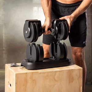 Adjustable Dumbbells 25/50lb Weights Quick-Select Home Body Fitness Workout - Picture 1 of 9