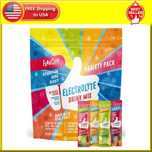 FlavCity Electrolyte Drink Mix Variety Pack 28 On-The-Go Stick Packs - Health... - Picture 1 of 7