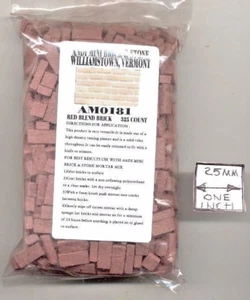 Bricks -  plaster w/ solid color -  exterior miniature  325pcs 1/12 scale AM0181 - Picture 1 of 1