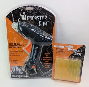 Webcaster Gun + 20 Pack Webcaster Glue Sticks Halloween Spider Web Decor New - Picture 1 of 5