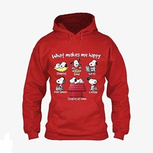 red snoopy moletom com capuz