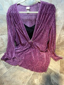 Covington Woman Blouse 16w-18w polyester/spandex preowned Great Condition  - Picture 1 of 3