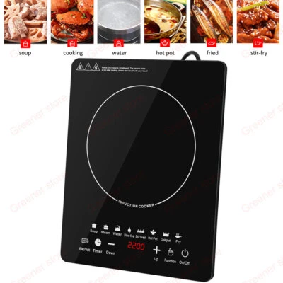2200W Portable Induction cooker Electric Cooktop Electric Hot Plate Touch - Image 1 of 4