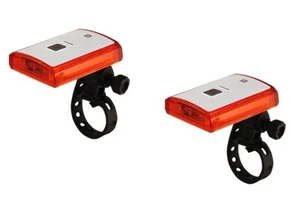 2x Union Rear Bicycle Light - 3 LED USB Rechargeable Li-Ion Battery - Picture 1 of 6