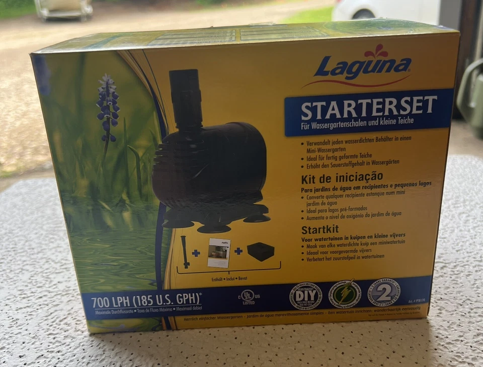 Laguna Container Garden Small Pond Fountain Starter Kit. Brand New! - Image 1 of 4