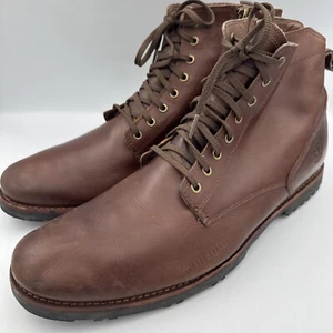 Timberland Hombres Kendrick Cremallera Lateral Marrón Grano Completo Cuero Botas Talla 12 - Imagen 1 de 22