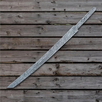 Дамаск нож ручной работы - 23 дюймов накладной монтаж катана меч пустое лезвие - Изображение 1 из 4