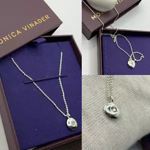 monica vinader March Birthstone Chain Necklace Sterling Silver&Aquamarine RRP£88 - Picture 1 of 13