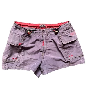 Vintage Abercrombie & Fitch Shorts Size 2 Blue Cargo Surplus Belted Youth Unisex - Picture 1 of 11