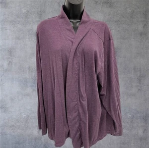 Izod Purple Open Cotton Blend Lightweight Open Cardigan Size 2X - Picture 1 of 6