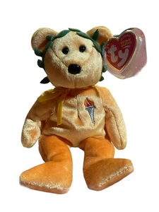 Victory the Bear Ty Beanie Baby - NWT (Bear Internet Exclusive 2004) - Picture 1 of 3