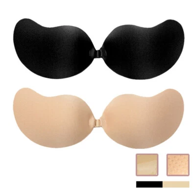 Silikon Push Up Klebe BH selbstklebend unsichtbar Bra rückenfrei Dessous S/M/L - Bild 1 von 4