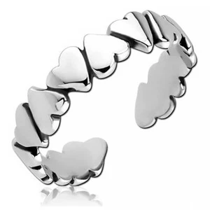 Bague d'orteil acier Coeurs - Imagen 1 de 1