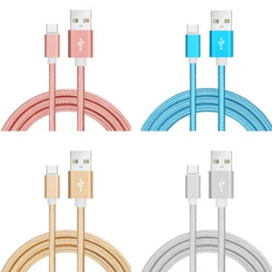 Cable de carga rápida USB tipo C trenzado fuerte de nailon para Samsung S8 S9 A8 Note 8 9 - Imagen 1 de 9
