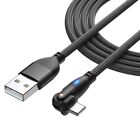 1m 2m Lead For Iphone/typec/micro 180° Elbow Usb Data Fast Charge Charger Cable