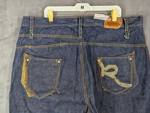 Vintage Rocawear Osiris Jeans Egypt Size 44x33 Blue 90s Y2K Embroidered NWT - Picture 1 of 17