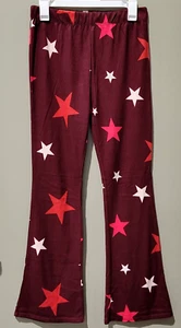 Art Class Girls' XXL 18 Pink & Red Star Print Burgundy Flare Leg Pajama Pants - Picture 1 of 5