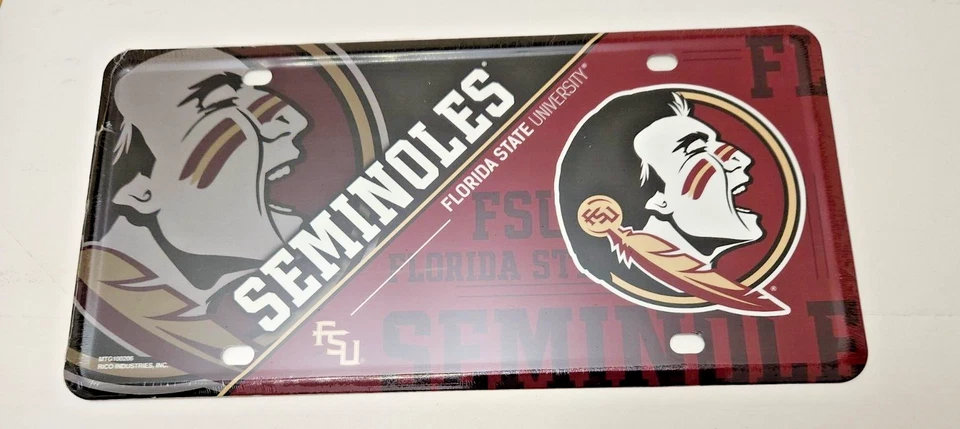 NCAA " Split Design " Metal License Plate - Image 1 of 1