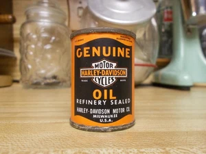 Mini lattina olio campione venditore Harley Davidson vintage - Foto 1 di 12
