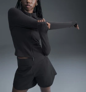 Nike Zenvy W's Dri-FIT Full-Zip Slim Fit Top Black Medium FV7423-010 - Picture 1 of 7