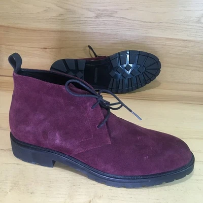 Botas chukka Calvin Klein Ultan de gamuza de becerro parte superior media arándano oscuro para hombre talla 12 Foto 1 de 4