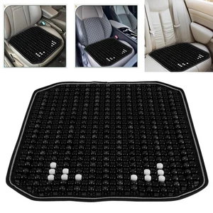  Beaded Car Seat Cover Set Non Slip Ergonomic Comfortable Driving Cushion Wooden - Foto 1 di 17