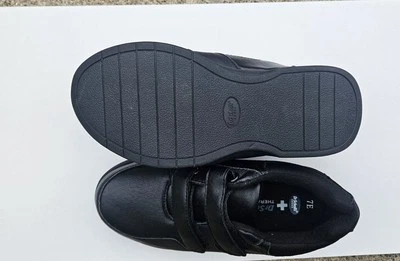 Zapatos para caminar cómodos Dr Scholl's terapéuticos negros con gancho talla 7 E * Ver Foto 1 de 4