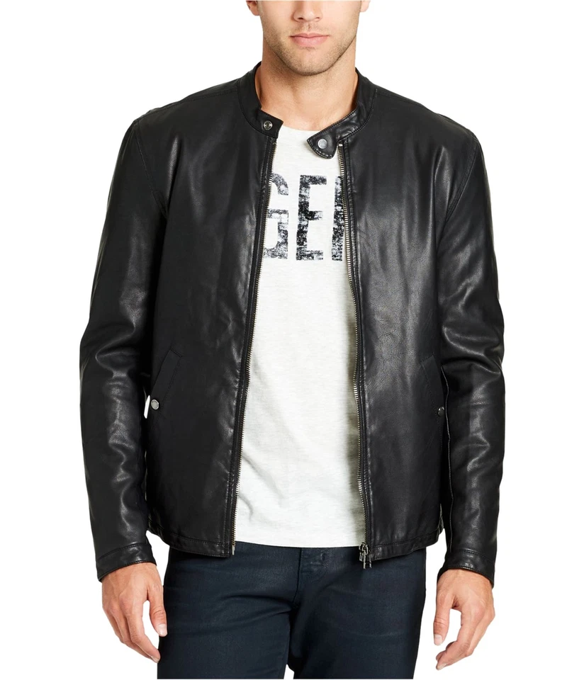 Chaqueta de motocicleta William Rast Salomon para hombre, negra, mediana (regular) Foto 1 de 1