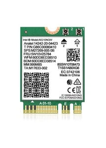 WiFi 6E Wireless Card Intel AX210 NGW Bluetooth 5.3 Tri-Band 5400Mbps Network... - Afbeelding 1 van 4