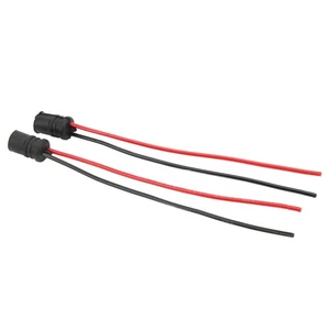 2pcs Bulb Base 12V 30A Black Soft T10 2 LED Light Bulb Sockets With Wire For - Picture 1 of 22