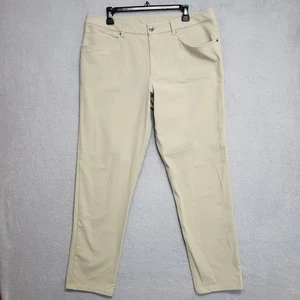 Pantalone Lululemon Uomo 36x31 Beige ABC Vestibilità Classica Warpstreme Pantalone Casual - Foto 1 di 12
