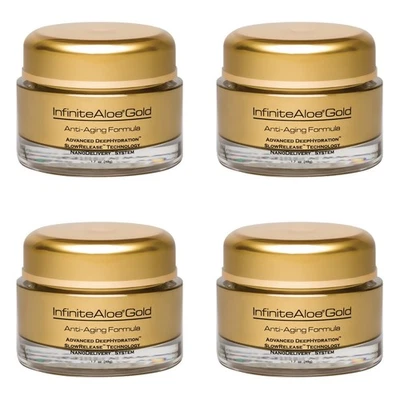 INFINITE ALOE ANTI-AGING GOLD CREAM 4 PACK Of  Size 1.7 oz. / 48g. NEW!!! - Image 1 of 4